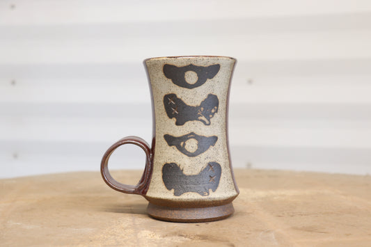 Coyote Vertebrae Mug - Deer Bone Ash Glaze