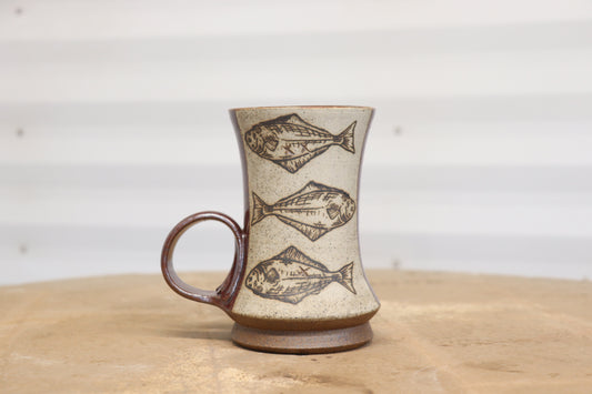 Halibut Mug - Deer Bone Ash Glaze