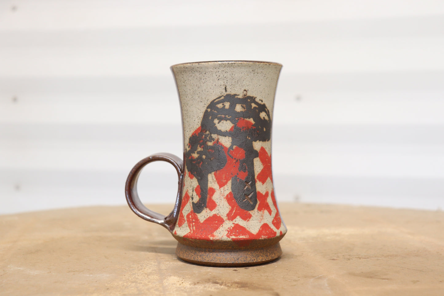 Amanita Mushroom Mug - Deer Bone Ash Glaze