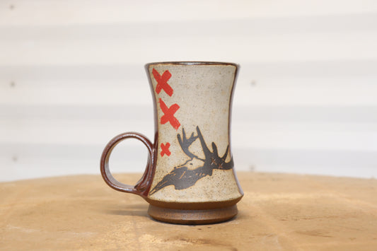 Moose Skull Mug - Deer Bone Ash