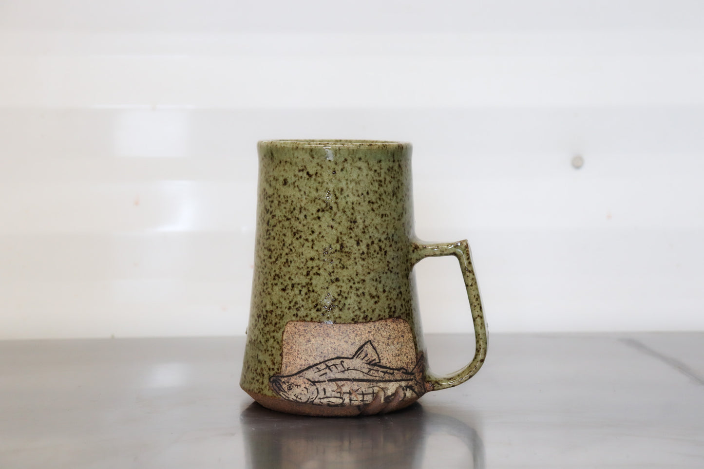 Salmon Mug - Cloudy Blue