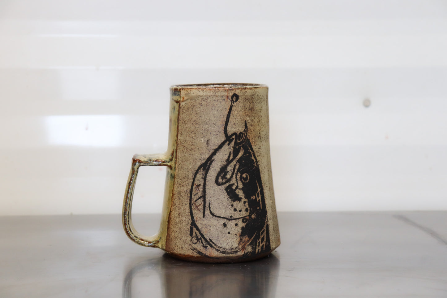 Fish Head Mug - Yellowhead County Iron White