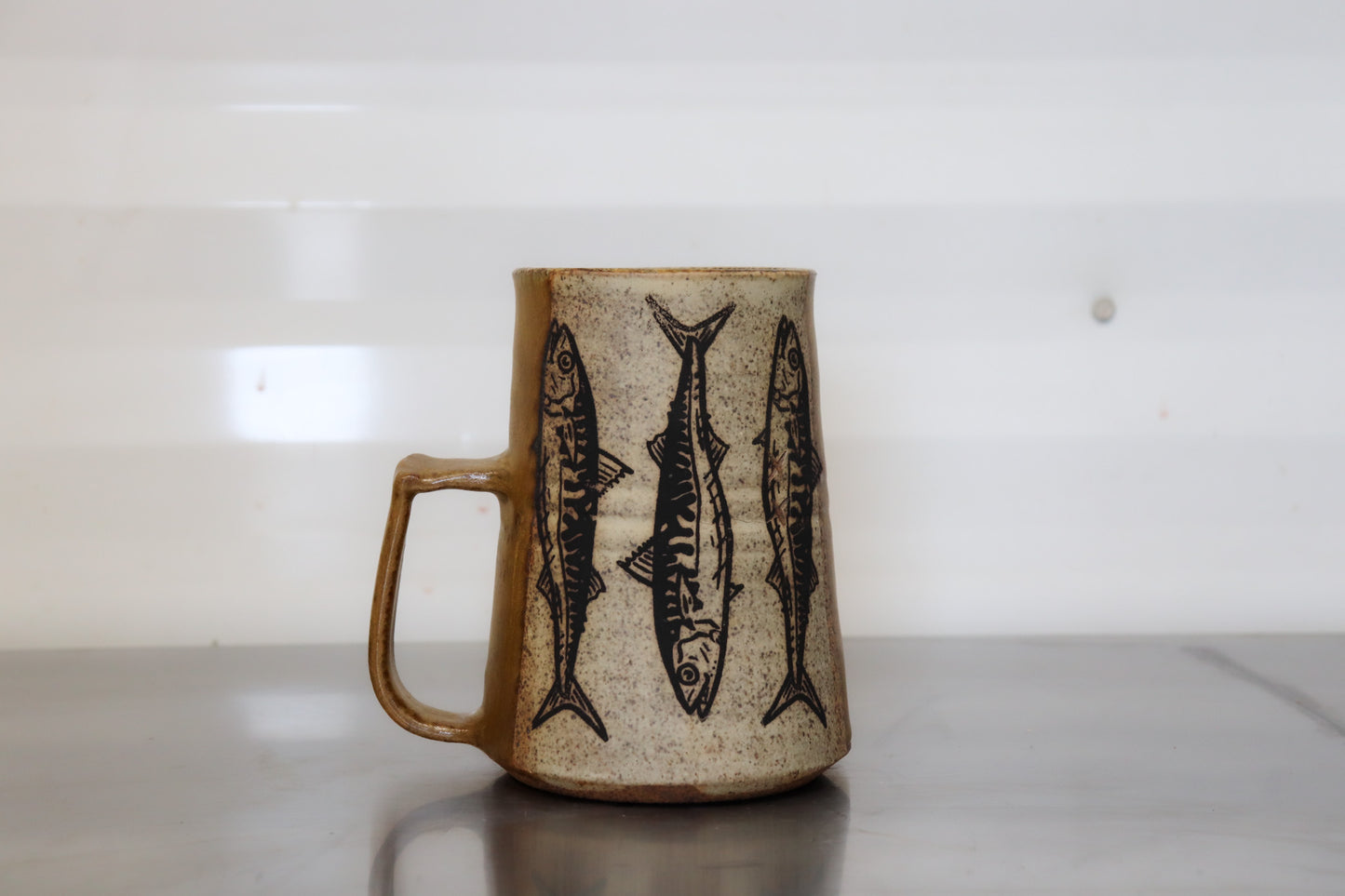 Mackerel Mug - Petrified Sparkle Yellow