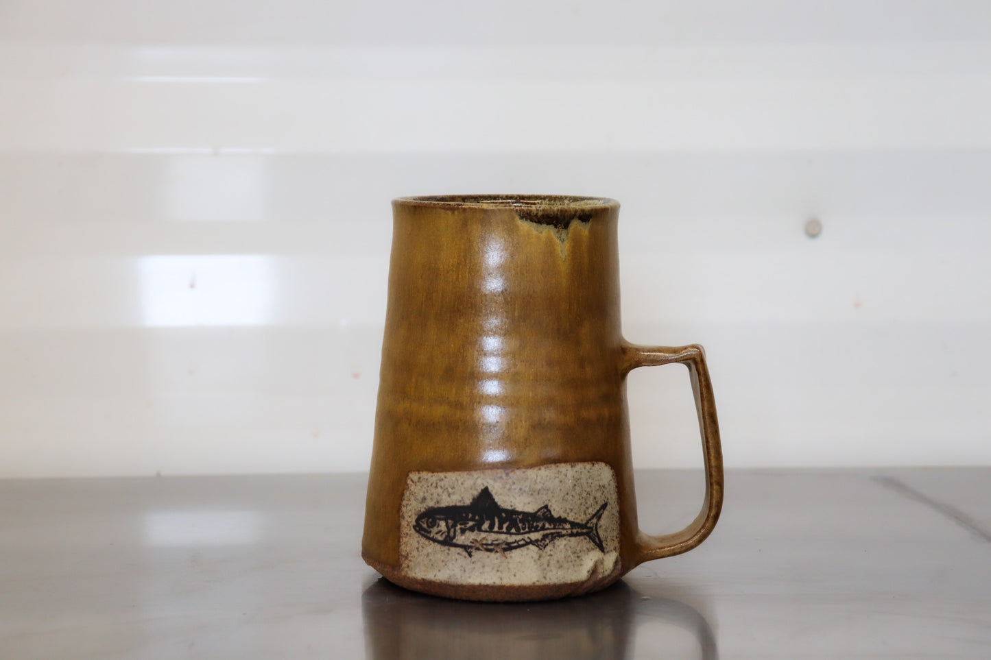 Mackerel Mug - Petrified Sparkle Yellow