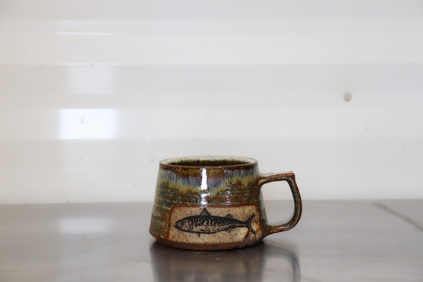 Mackerel Shortie Mug - Yellowhead County Iron White